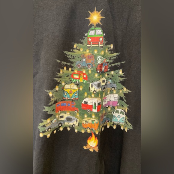 Port & Company Womens Christmas Short Sleeve V Neck Tee Size XXL - Picture 3 of 7